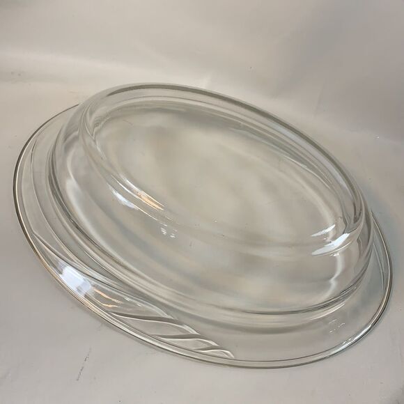 Clear Glass Serving Dish Bowl Decorative Edge 2 1/2 Quart Made In USA Home Cook - Picture 6 of 8